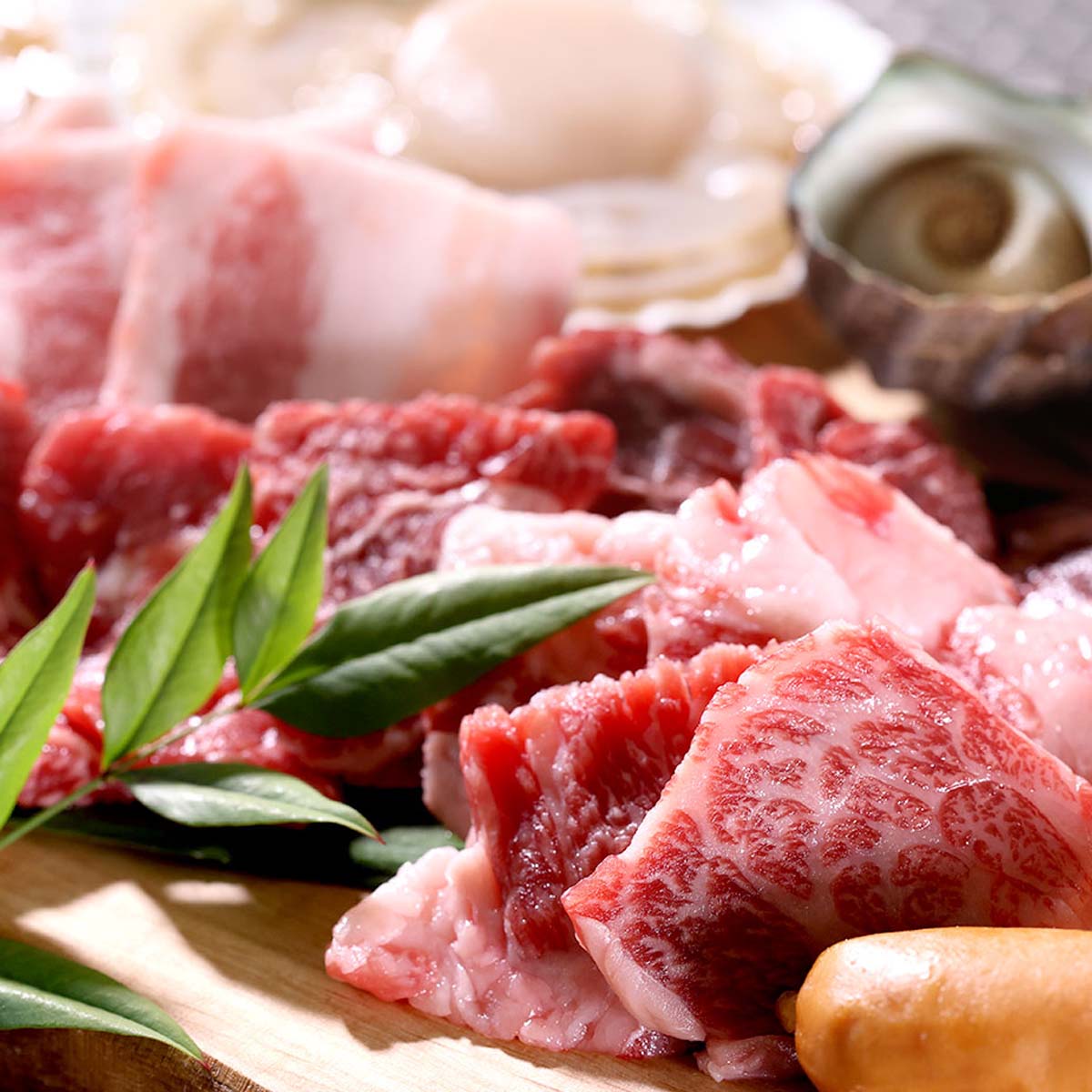 盛り付けられたお肉